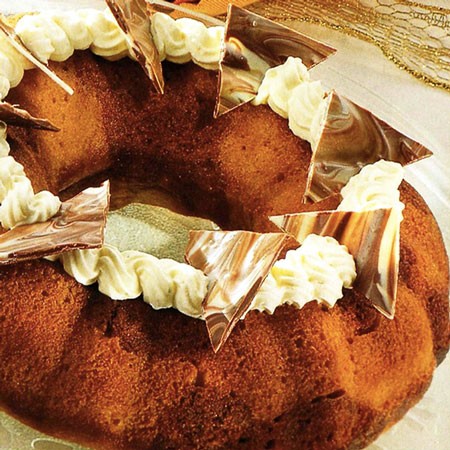 Recette de la couronne moelleuse aux 2 chocolats